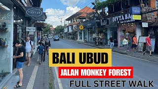 Explore Ubud Bali Indonesia Downtown Street Walking Tour Vlog 2024 4k [upl. by Ahsap583]