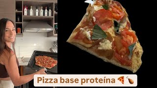 Pizza base proteína 🍕🍗 [upl. by Akkim]