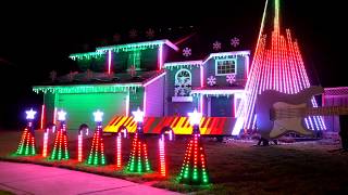 Metal Carol of the Bells Christmas Light Show Dec 2017 [upl. by Eyla]