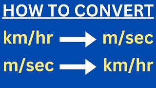 How to convert kmh to ms  kmh to ms  Unit Conversion Part1  Core Engineering [upl. by Angeline]