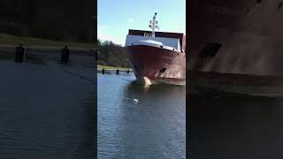 The Kiel Canal in Germany 🇩🇪 sea hardwork ports vessel cargoships kielcanal germany [upl. by Irakab]