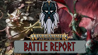 2000 point Age of Sigmar battle report Skaven VS Flesh Eater Courts [upl. by Adym]