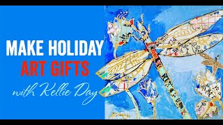 Make Holiday Art Gifts with Mixed Media Painting [upl. by Ginsburg522]