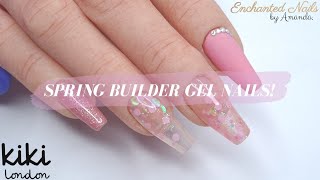 How To Apply Builder Gel In A Bottle With Tips  Salon Friendly Spring Gel Nails 🌸 [upl. by Whatley350]