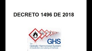 DECRETO 1496 DE 2018 SISTEMA GLOBALMENTE ARMONIZADO [upl. by Ennovart]