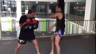 SamA Muay Thai speed kicks at Evolve MMA in Singapore [upl. by Kristian]