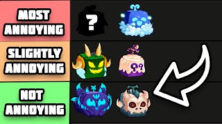 I Made a Tier List About Most ANNOYING Fruits  Blox Fruits [upl. by Fayola]