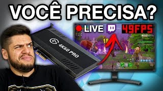 GRAVAR e TRANSMITIR sem PERDER DESEMPENHO Você precisa ELGATO 4K 60 PRO para GRAVAÇÃO e STREAMING [upl. by Kolk]