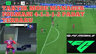 TAKTIK MODE MANAGER FORMASI 41212 PADAT TERBARU fcmobile [upl. by Hazmah728]