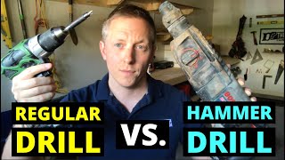 HAMMER DRILL VS REGULAR DRILLWhats The Difference Do You NEED a Hammer Drill [upl. by Yrogreg]