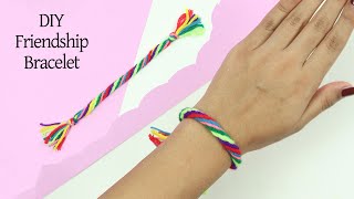 DIY Friendship Bracelet for Beginners  How to Make Friendship Band at Home  Easy Handmade Shorts [upl. by Auqenaj]