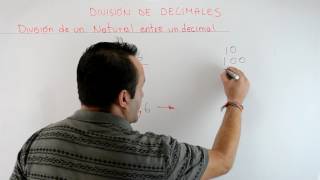 DIVISIÓN DE NÚMEROS DECIMALES  Clases de Matemáticas [upl. by Nairde406]