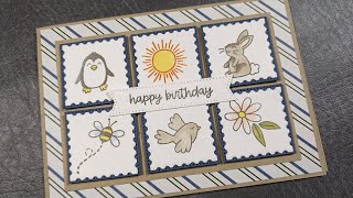 How to make a Postage Stamp Style Card [upl. by Anih]