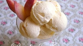 EASY 3 Ingredient Peach Ice Cream Recipe  No Machine or Churning [upl. by Ahab]