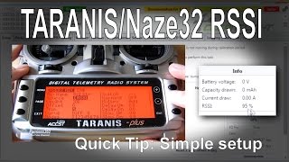 FrSky TARANISNaze32Cleanflight Quick Tip  Setting up RSSI for an OSD with D4RII [upl. by Plume]