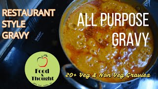 Restaurant style all purpose gravy  one base gravy 20 curries  Store and make [upl. by Clevie]