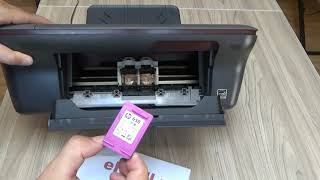 HP DeskJet 1050A Replace Ink Cartridge [upl. by Burck]