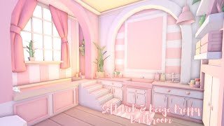 Soft Pink amp Beige Preppy Bathroom  Roblox Adopt Me [upl. by Aldercy]