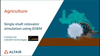 Single Shaft Rotovator using EDEM [upl. by Lorou]