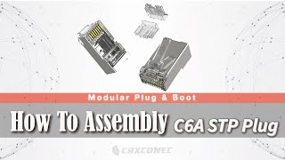 Cat6A Shielded RJ45 Connector Assembly Instruction [upl. by Colly]