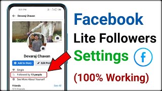 Facebook Lite Followers Settings  How to Activate Follower Option on Facebook Lite [upl. by Aicatsan]