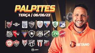 ⚽️ Palpites de Futebol para hoje 06062023  Libertadores  Série B 11ª rodada  BILHETE PRONTO [upl. by Cedell]