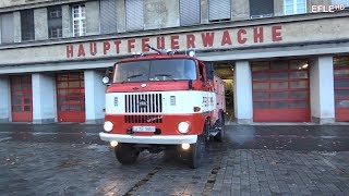 Die DDR ist zurück IFA W50 TLF 16 rückt von der Hauptfeuerwache Leipzig aus [upl. by Ahsinned]