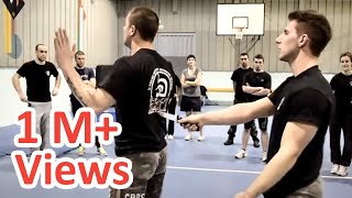 KRAV MAGA TRAINING • How to disarm a knife in your back [upl. by Coy210]