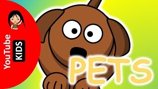 Learn Pet Animals Names and Sounds with Actual Pictures  YouTube Kids [upl. by Nageem887]