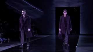 Francisco Lachowski Emporio Armani FallWinter 14  Milan Menswear Fashion Week 2014 [upl. by Prager765]