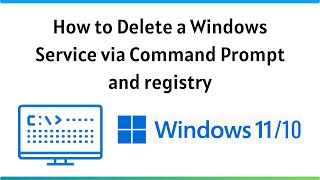 How to Delete a Windows Service via Command Prompt and registry [upl. by Phaih]