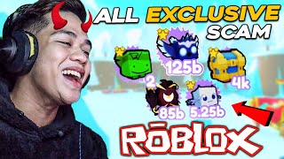 Pet Simulator X  SCAMMING ALL EXCLUSIVE PETS JACKPOT  Roblox [upl. by Hamal]