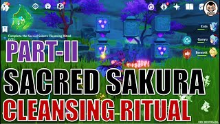 Complete Guide Sacred Sakura Cleansing Ritual Part2  Genshin Impact [upl. by Thilde]