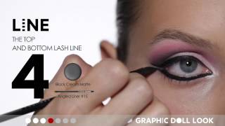 Sephora Make Up Academy Palette  Graphic Doll Look [upl. by Mailliw]