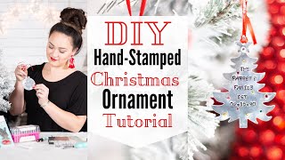 DIY HandStamped Metal Christmas Ornaments with ImpressArt [upl. by Arriek]