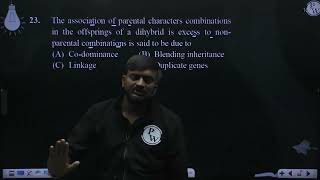 The association of parental characters combinations in the offsprings of a dihybrid is excess to [upl. by Aerdnwahs218]