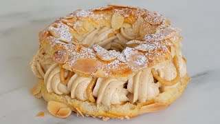 🌰 PARIS BREST CRÈME MOUSSELINE ONCTUEUSE PRALINÉ 🌰 [upl. by Haron106]