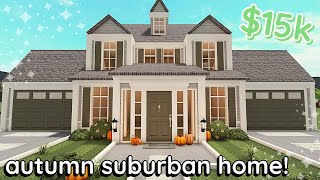 15k Bloxburg Autumn Suburban House Build 2 Story Tutorial [upl. by Godden686]