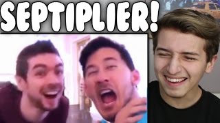 Cute Septiplier Moments Reaction Part 3  jacksepticeye and Markiplier [upl. by Fachan]