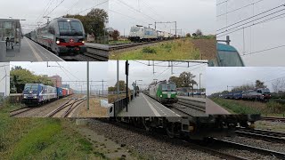 treinen op de Brabant route met omleiders van de betuwe 91124 [upl. by Ynnal915]