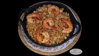 Risotto terremer aux crozets de Savoie crevettes et petits légumes [upl. by Leno]