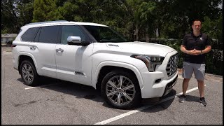 Is the 2023 Toyota Sequoia Capstone a BETTER luxury SUV than a GMC Yukon Denali [upl. by Anaujait880]