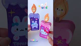 DIY Cute paper candle🕯️ shorts tonniartandcraft craft love diy art [upl. by Eissel]