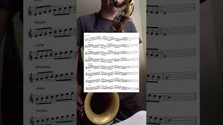 Saxophone Exercise from quotBuilding A Jazz Vocabularyquot by Mike Steinel saxophone jazzlessons notes [upl. by Ahsuoj]