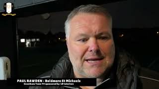 POST MATCH INTERVIEW with Paul Rawden  Boldmere St Michaels A 02112024 [upl. by Naashom732]