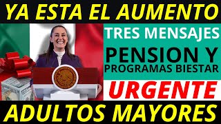 💥SORPRENDENTE❗️ SHEINBAUM DA FECHA PARA AUMENTO A PENSIONADOS ADULTOS MAYORES ¡3 MENSAJES URGENTES [upl. by Adamina304]