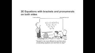 Y92E Equations with brackets and pronumerals on both sides [upl. by Line]