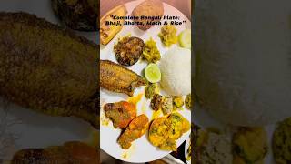 Bangali Plate Bhaji Bhorta Mach Rice 🍛 music bhorta bhaji mach rice trending food [upl. by Annie]