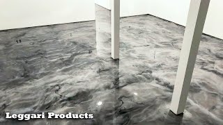 Entire Basement Coated Using Leggaris Epoxy Floor Kit  Silver amp Black Epoxy Floor Installation [upl. by Tima902]