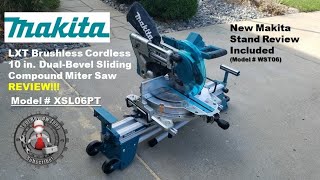 Makita LXT 36v cordless 10quot Miter Saw Review XSL06PT With Stand [upl. by Ahselet]